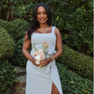 Show Me Your Mumu Paris Gown - Steel Blue - Medium - Bridesmaid Dress